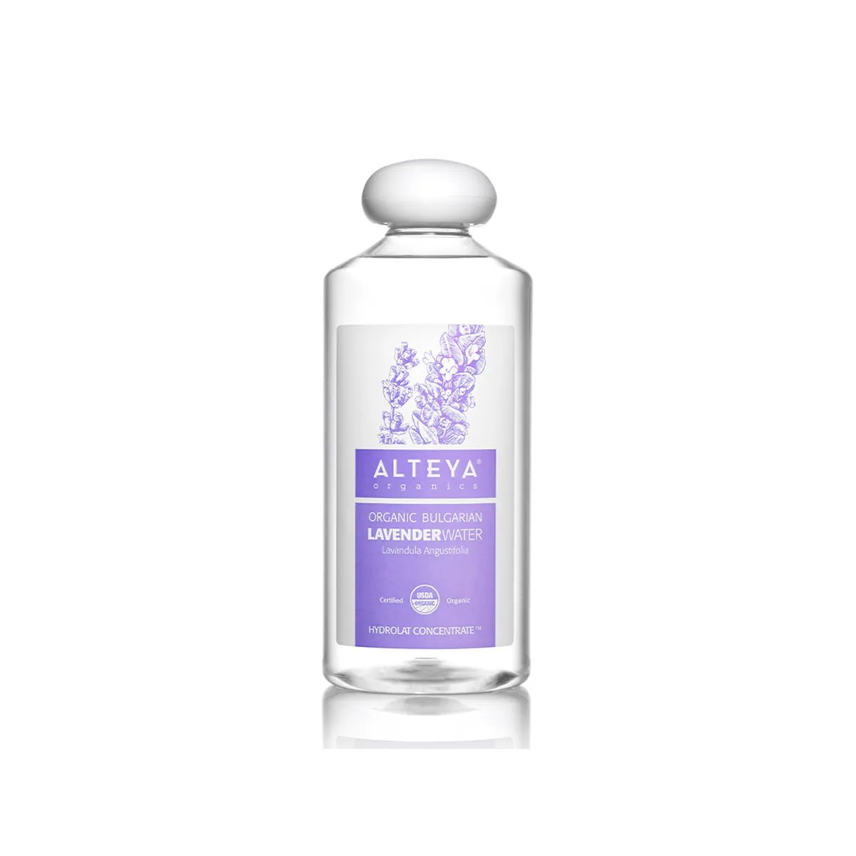 Organic Bulgarian Lavender Water 240ml Amber Glass Spray Bottle