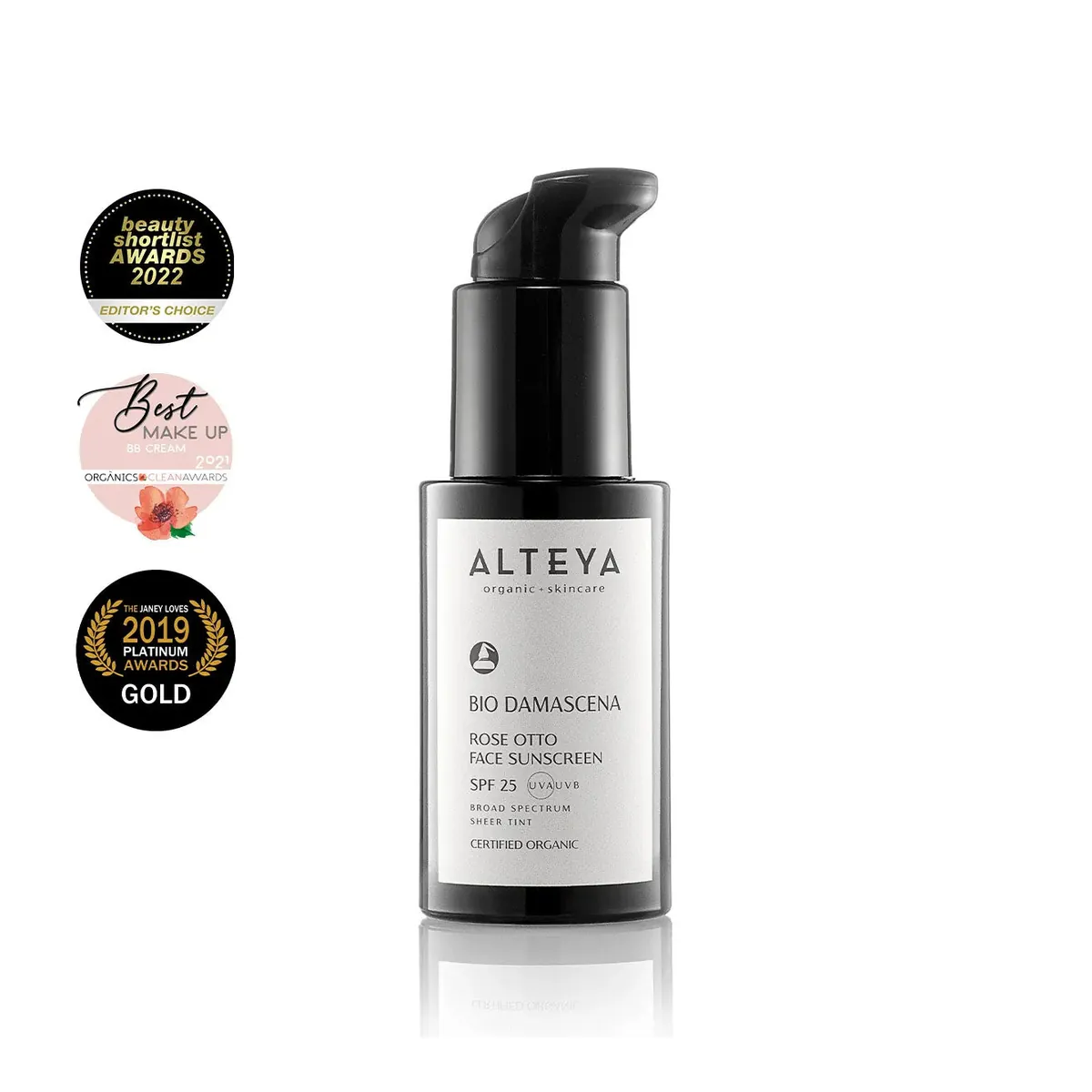 Organic Rose Otto Face Sunscreen Bio Damascena SPF25