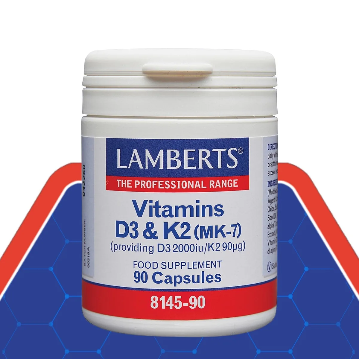 Vitamins D3 (2000iu) and K2 (90µg)